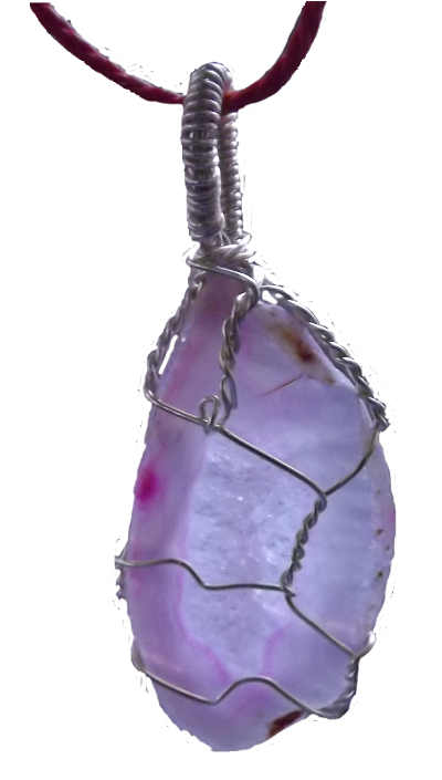 Minimalist Wire Wrapped Geode Pendant